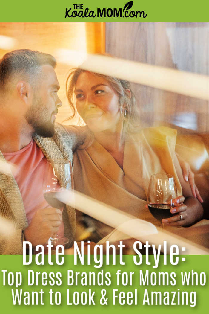 Date Night Style: Top Dress Brands for Moms Who Want to Look & Feel Amazing. Photo of couple sitting together in a booth, looking into each others' eyes, while she holds a wine glass, by Jep Gambardella via Pexels.