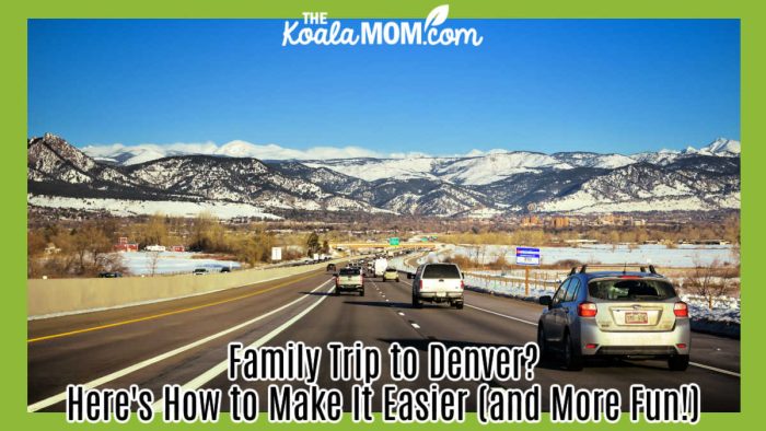 Family Trip to Denver? Here's How to Make It Easier (and More Fun!) Photo of cars driving down a highway in Colorado with mountains in the distance by Chris F via Pexels.