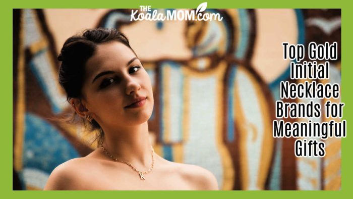 Top Gold Initial Necklace Brands for Meaningful Mother's Day and Everyday Gifts. Photo of young woman with her hair up and a shoulderless gown wearing a gold necklace with the initial K on it by Иван Мельник via Pexels.
