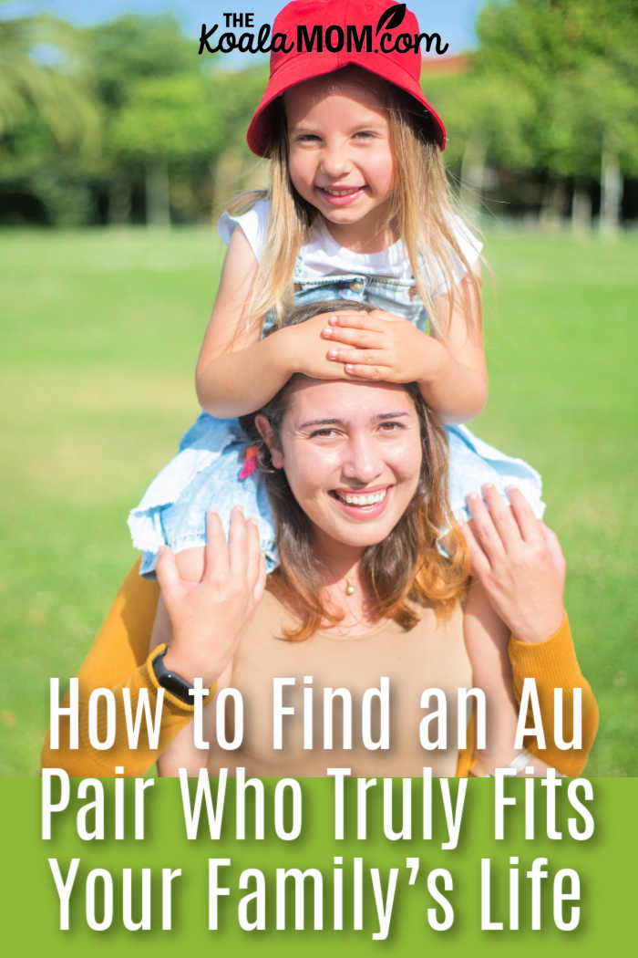 How to Find an Au Pair Who Truly Fits Your Family’s Life. Photo of girl wearing a red hat riding on a young woman's shoulders by Kampus Production via Pexels.
