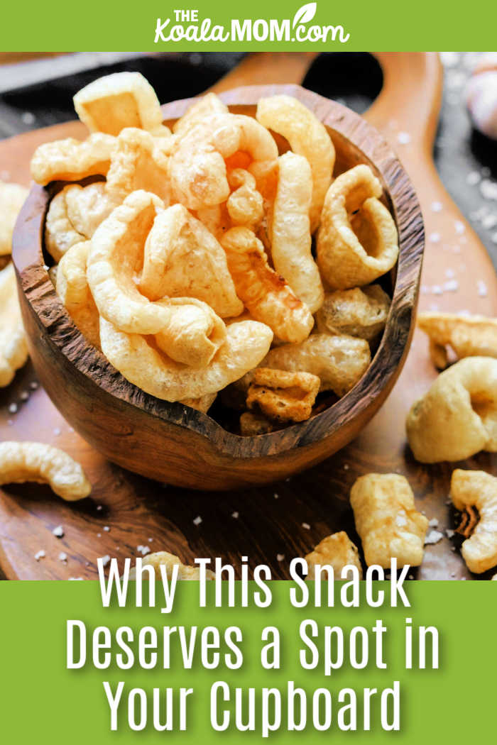 Why This Snack Deserves a Spot in Your Cupboard. Photo of pork rinds in a wooden bowl by Tamba Budiarsana via Pexels.