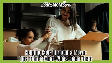 Helping Kids through a Move: Tips from a Mom Who's Been There. Photo of daughter handing mom an item wrapped in bubble wrap to put in a moving box by cottonbro studio via Pexels.