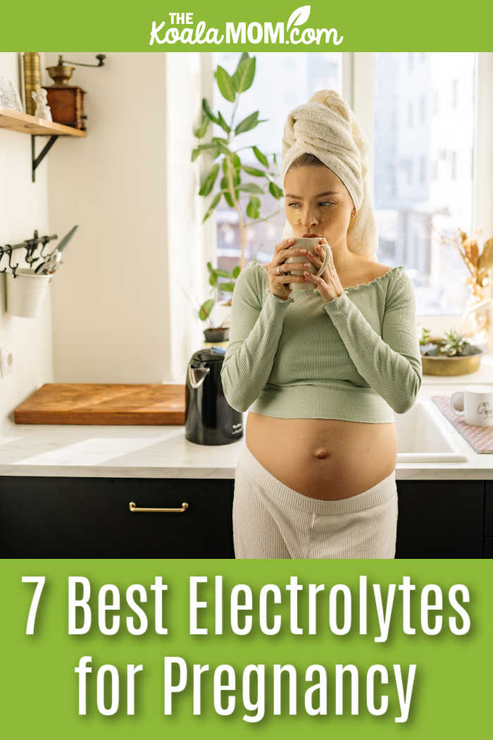 7 Best Electrolytes for Pregnancy. Photo of pregnant woman wearing her hair in a towel and sipping from a white mug by Yan Krukau via Pexels.