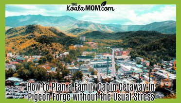 How to Plan a Family Cabin Getaway in Pigeon Forge without the Usual Stress. Photo of Pigeon Forge, Tenessee from above, with fall colours on the trees and mountains in the background, by Milly Montoya via Pexels.