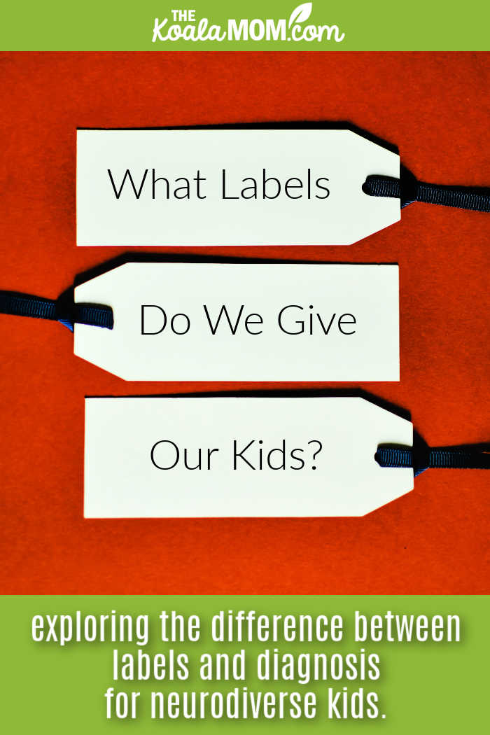 What Labels Do We Give Our Kids? exploring the difference between labels and diagnoses for neurodiverse kids.