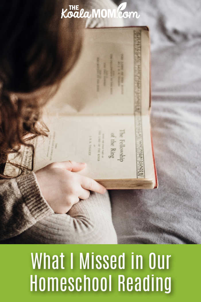 What I Missed in Our Homeschool Reading for Years. Photo of Child reading Lord of the Rings by Annie Spratt via Unsplash.