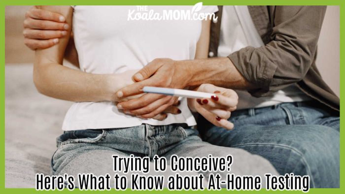 Trying to Conceive? Here's What to Know about At-Home Testing. Photo of man holding a woman who holds a pregnancy test (waists only) by Gustavo Fring via Pexels.