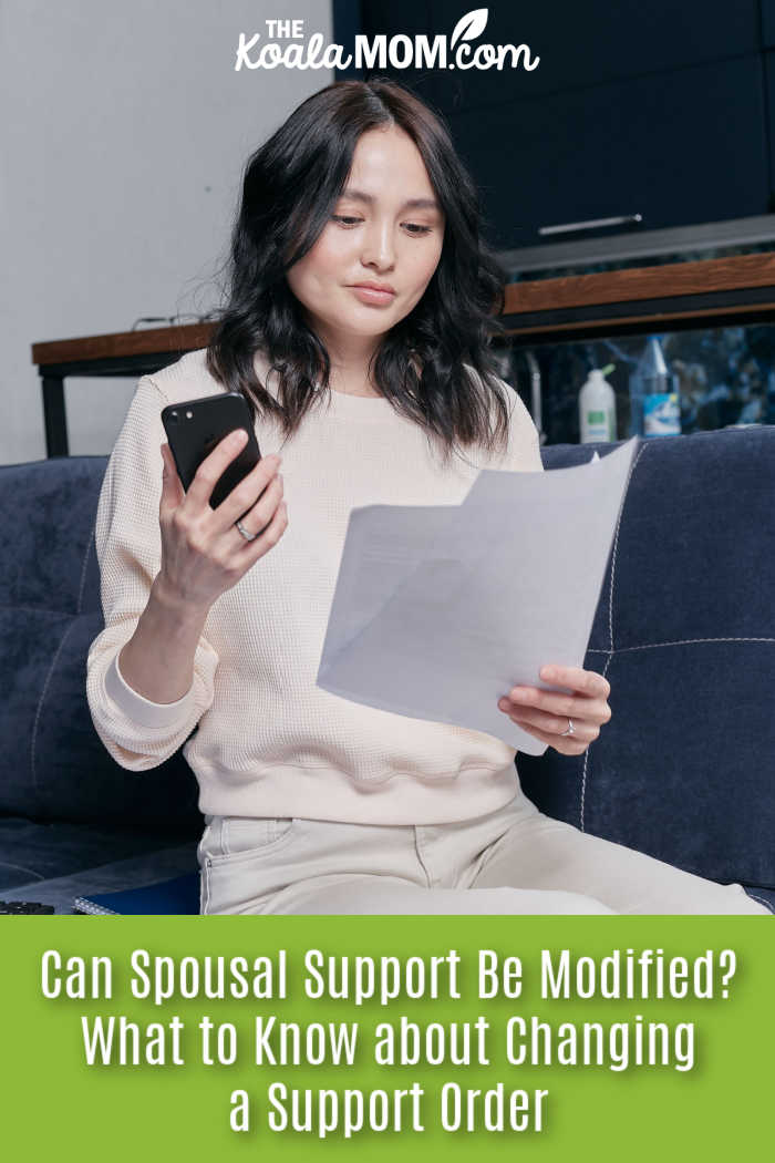 Can Spousal Support Be Modified? What to Know about Changing a Support Order. Photo of woman looking at a piece of paper with a frown by Mikhail Nilov via Pexels.