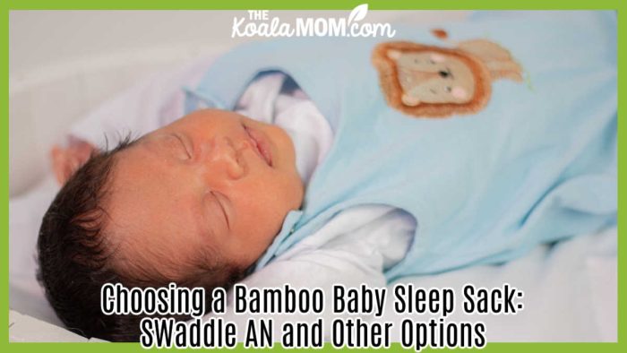 Choosing a Bamboo Baby Sleep Sack: SWaddle AN and Other Options. Photo of dark-haired baby sleeping in a blue sleep sack by ramon rangel via Pexels.