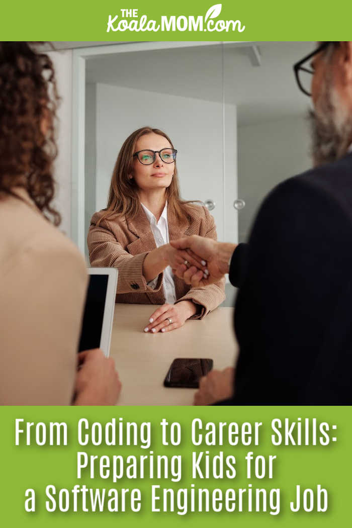 From Coding Skills to Career Skills: Preparing Kids for a Software Engineering Job. Business professionals shaking hands during a meeting. Photo by Edmond Dantès via Pexels.