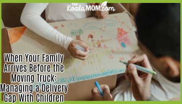 When Your Family Arrives Before the Moving Truck: Managing a Delivery Gap With Children. Photo of two kids drawing on an empty cardboard moving box by cottonbro studio via Pexels.