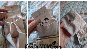 Collage of jewelry pouches holding bracelets and earrings. Photos by Bonnie Way.