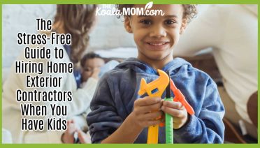 The Stress-Free Guide to Hiring Home Exterior Contractors When You Have Kids. Photo of boy holding a set of plastic tools while smiling by Keira Burton via Pexels.