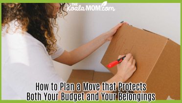How to Plan a Move that Protects Both Your Budget and Your Belongings. Photo of woman labeling a box with "kitchen" by SHVETS production via Pexels.