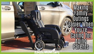 Making Family Outings Easier When You're Caring for Aging Parents. Photo of a black mobility wheelchair sitting beside the open door of a minivan by MingAo WelfareCar via Pexels.