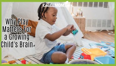Why Play Matters For a Growing Child's Brain. African American boy playing with colorful toys in a teepee at home. Photo by Mizuno K via Pexels.