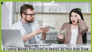 6 Family Money Priorities to Revisit as Your Kids Grow. A shocked couple sitting at a table counting cash, illustrating financial surprise. Photo by Mikhail Nilov via Pexels.